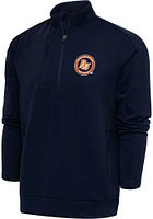 Antigua Bowling Green Hot Rods Mens Navy Blue Generation Long Sleeve Qtr Zip Pullover