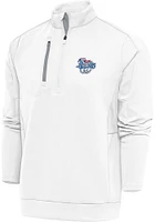 Antigua Corpus Christi Hooks Mens White Generation Long Sleeve Qtr Zip Pullover