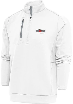 Antigua Fort Wayne TinCaps Mens White Generation Long Sleeve Qtr Zip Pullover