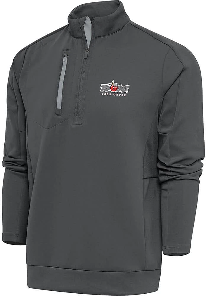Antigua Fort Wayne TinCaps Mens Grey Generation Long Sleeve Qtr Zip Pullover