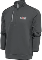 Antigua Fort Wayne TinCaps Mens Grey Generation Long Sleeve Qtr Zip Pullover