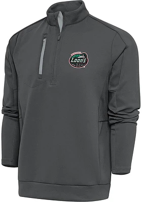 Antigua Great Lakes Loons Mens Generation Long Sleeve Qtr Zip Pullover