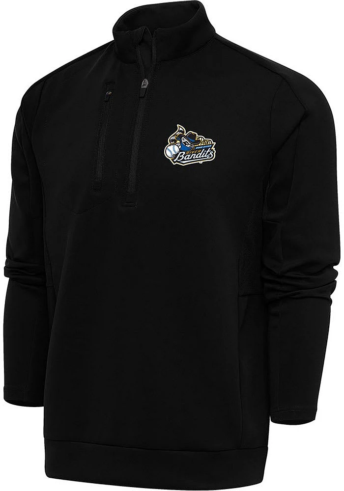 Antigua Quad Cities River Bandits Mens Generation Long Sleeve Qtr Zip Pullover