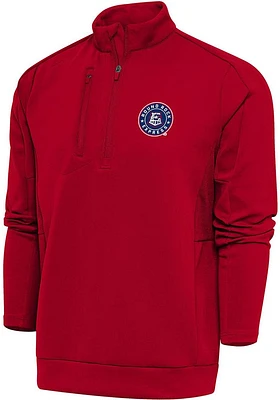 Antigua Round Rock Express Mens Generation Long Sleeve Qtr Zip Pullover