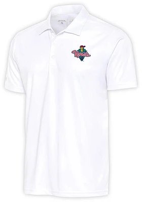 Antigua Cedar Rapids Kernels Mens White Tribute Short Sleeve Polo