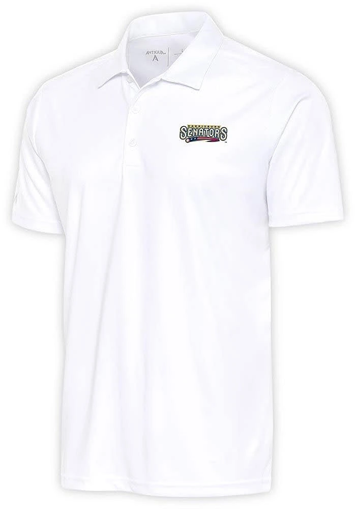 Antigua Harrisburg Senators Mens White Tribute Short Sleeve Polo