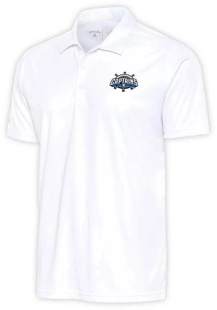 Antigua Lake County Captains Mens White Tribute Short Sleeve Polo
