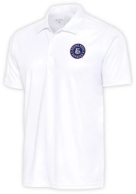 Antigua Round Rock Express Mens White Tribute Short Sleeve Polo
