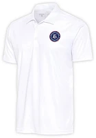 Antigua Round Rock Express Mens White Tribute Short Sleeve Polo
