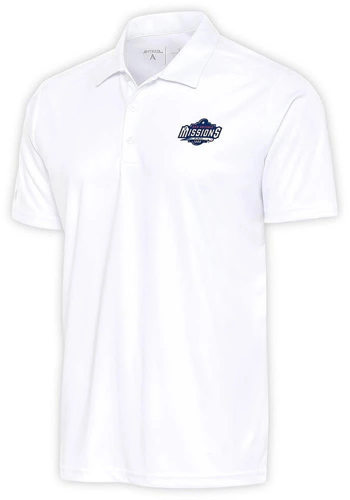 Antigua San Antonio Missions Mens White Tribute Short Sleeve Polo