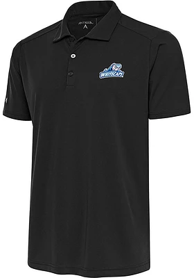 Antigua West Michigan Whitecaps Mens Grey Tribute Short Sleeve Polo