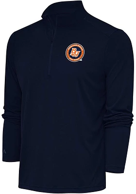 Antigua Bowling Green Hot Rods Mens Navy Blue Tribute Long Sleeve Qtr Zip Pullover