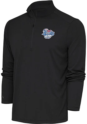 Antigua Corpus Christi Hooks Mens Grey Tribute Long Sleeve Qtr Zip Pullover