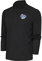 Antigua Corpus Christi Hooks Mens Grey Tribute Long Sleeve Qtr Zip Pullover