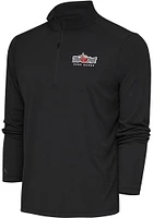 Antigua Fort Wayne TinCaps Mens Grey Tribute Long Sleeve Qtr Zip Pullover