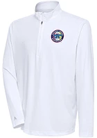 Antigua Jersey Shore BlueClaws Mens White Tribute Long Sleeve Qtr Zip Pullover