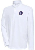 Antigua Round Rock Express Mens White Tribute Long Sleeve Qtr Zip Pullover