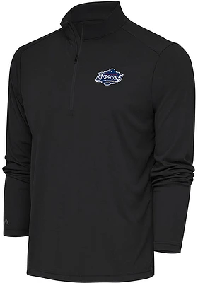 Antigua San Antonio Missions Mens Grey Tribute Long Sleeve Qtr Zip Pullover