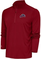 Antigua Scranton Wilkes Mens Red Tribute Long Sleeve Qtr Zip Pullover