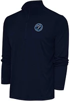Antigua Sugar Land Space Cowboys Mens Navy Blue Tribute Long Sleeve Qtr Zip Pullover