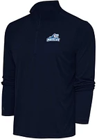 Antigua West Michigan Whitecaps Mens Navy Blue Tribute Long Sleeve Qtr Zip Pullover