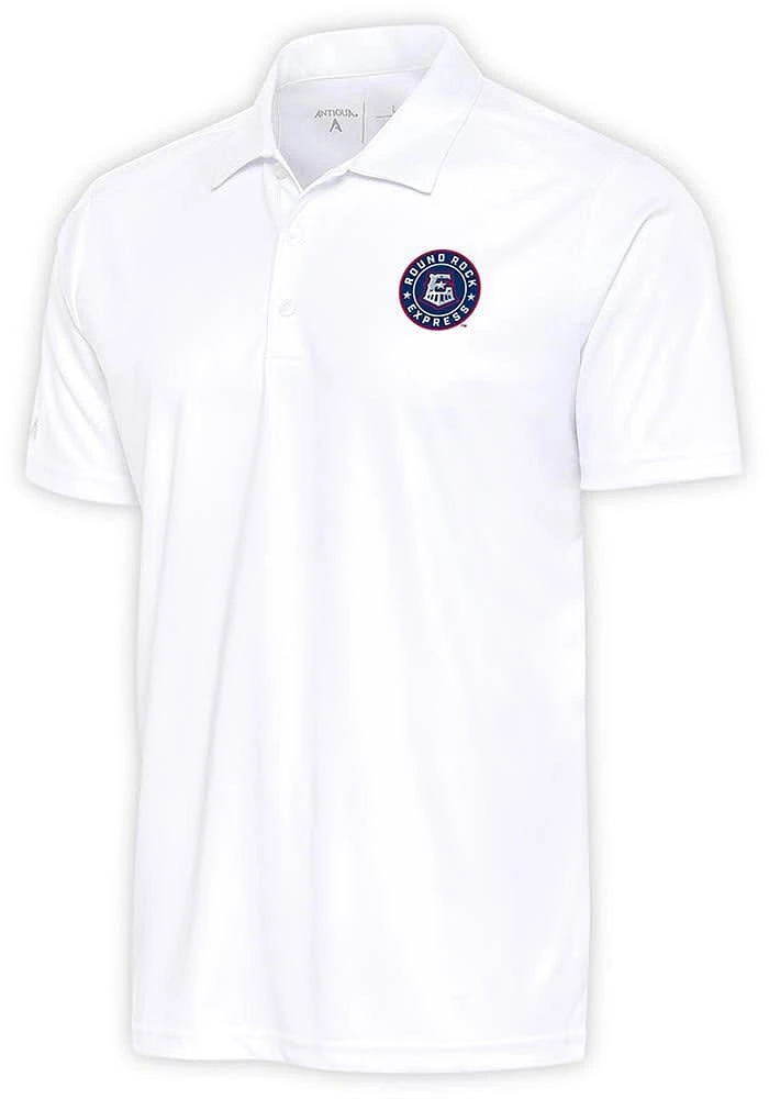 Antigua Round Rock Express White Tribute Big and Tall Polo