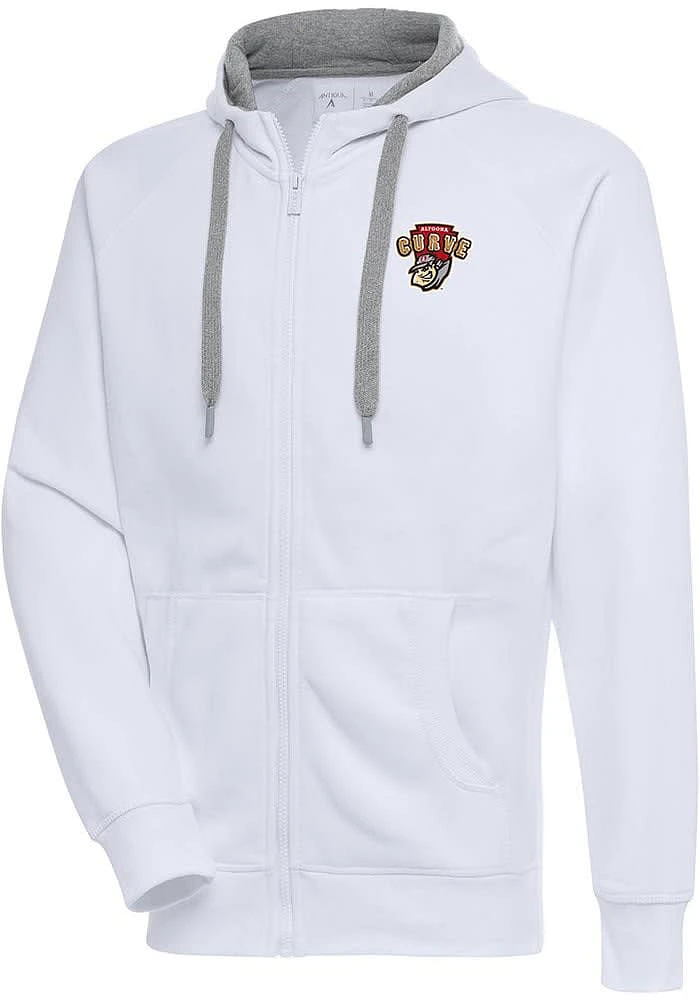 Antigua Altoona Curve Mens White Victory Long Sleeve Full Zip Jacket