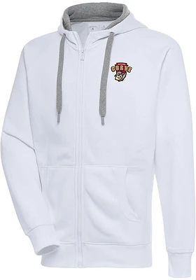 Antigua Altoona Curve Mens White Victory Long Sleeve Full Zip Jacket