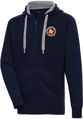 Antigua Bowling Green Hot Rods Mens Navy Blue Victory Long Sleeve Full Zip Jacket