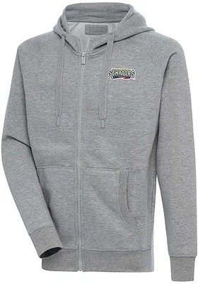 Antigua Harrisburg Senators Mens Grey Victory Long Sleeve Full Zip Jacket