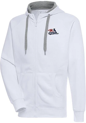 Antigua Somerset Patriots Mens White Victory Long Sleeve Full Zip Jacket