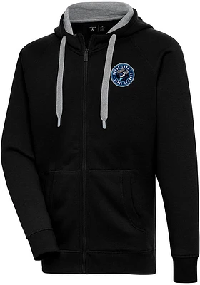 Antigua Sugar Land Space Cowboys Mens Black Victory Long Sleeve Full Zip Jacket