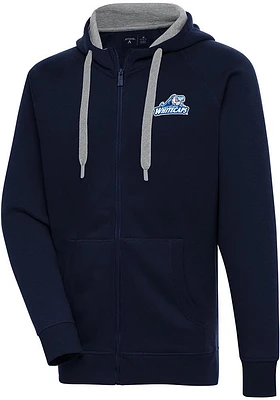 Antigua West Michigan Whitecaps Mens Navy Blue Victory Long Sleeve Full Zip Jacket
