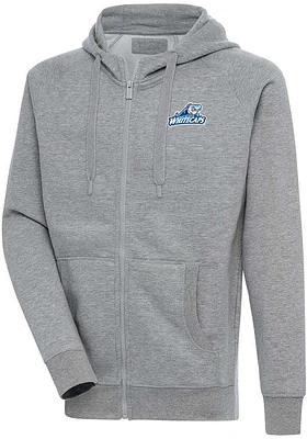 Antigua West Michigan Whitecaps Mens Grey Victory Long Sleeve Full Zip Jacket
