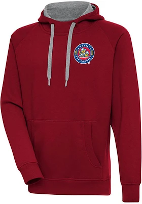 Antigua Amarillo Sod Poodles Mens Cardinal Victory Long Sleeve Hoodie