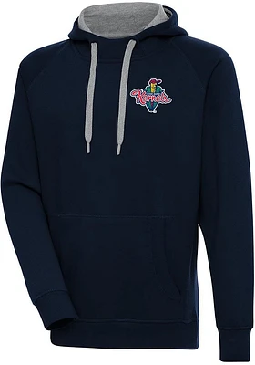 Antigua Cedar Rapids Kernels Mens Navy Blue Victory Long Sleeve Hoodie