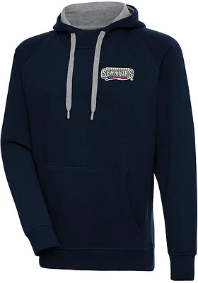 Antigua Harrisburg Senators Mens Navy Blue Victory Long Sleeve Hoodie