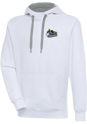 Antigua Quad Cities River Bandits Mens White Victory Long Sleeve Hoodie