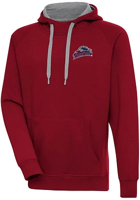 Antigua Scranton Wilkes Mens Red Victory Long Sleeve Hoodie