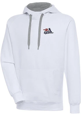 Antigua Somerset Patriots Mens White Victory Long Sleeve Hoodie