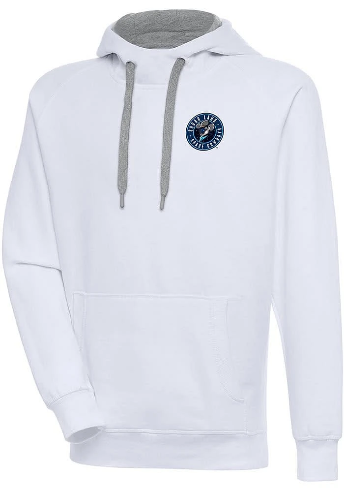 Antigua Sugar Land Space Cowboys Mens White Victory Long Sleeve Hoodie