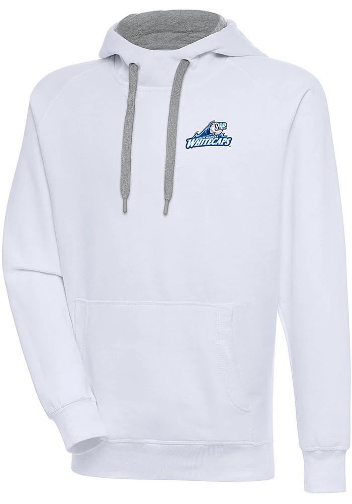 Antigua West Michigan Whitecaps Mens White Victory Long Sleeve Hoodie