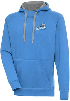 Antigua West Michigan Whitecaps Mens Light Blue Victory Long Sleeve Hoodie