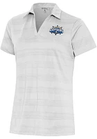 Antigua Lake County Captains Womens White Compass Short Sleeve Polo Shirt