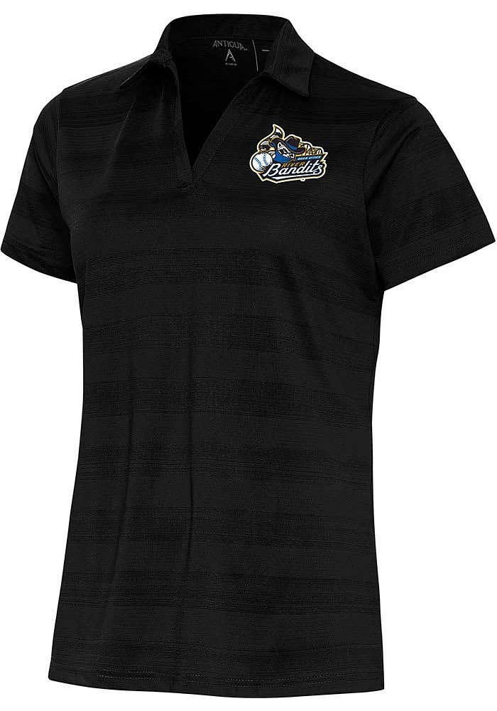 Antigua Quad Cities River Bandits Womens Compass Short Sleeve Polo Shirt