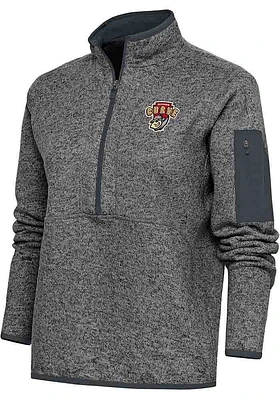 Antigua Altoona Curve Womens Grey Fortune Qtr Zip