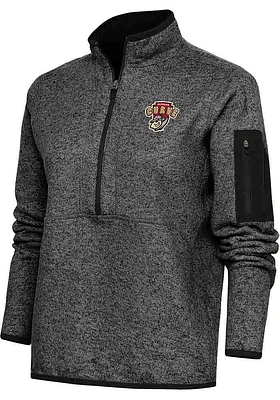 Antigua Altoona Curve Womens Black Fortune Qtr Zip