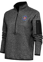 Antigua Amarillo Sod Poodles Womens Black Fortune Qtr Zip