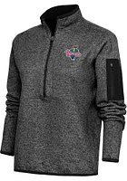 Antigua Cedar Rapids Kernels Womens Black Fortune Qtr Zip