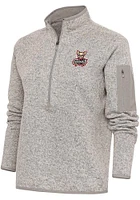 Antigua El Paso Chihuahuas Womens Oatmeal Fortune Qtr Zip
